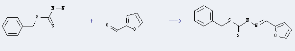 Hydrazinecarbodithioicacid, phenylmethyl ester is used to produce Furfurylidene-dithiocarbazinic acid benzyl ester